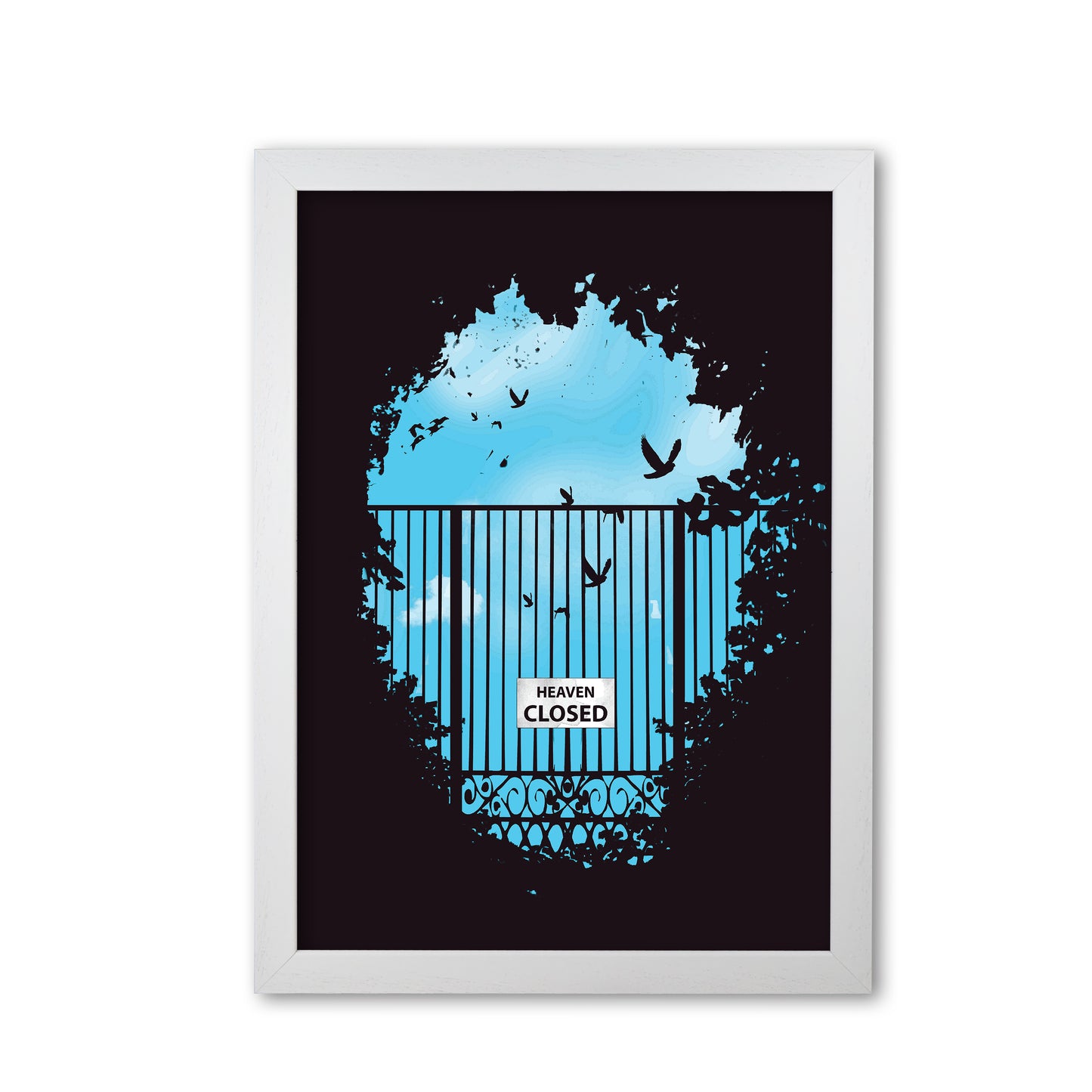 Heavens Door Art Print by Balaz Solti White Grain