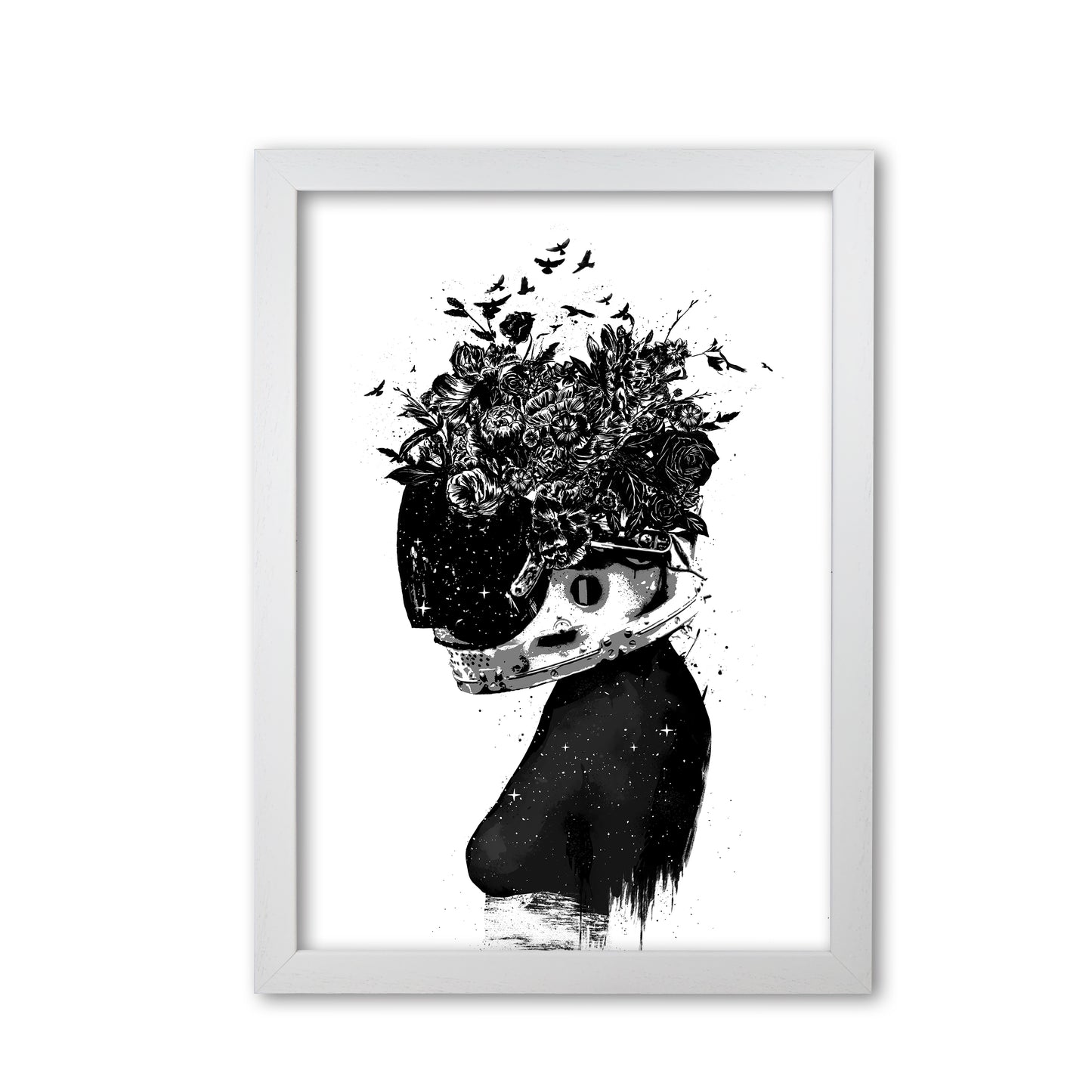 Hybrid Girl Art Print by Balaz Solti White Grain
