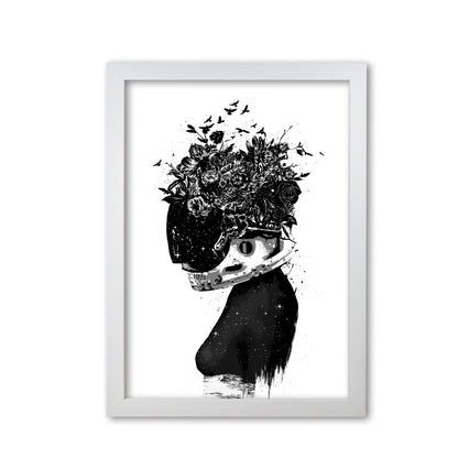 Hybrid Girl Art Print by Balaz Solti White Grain
