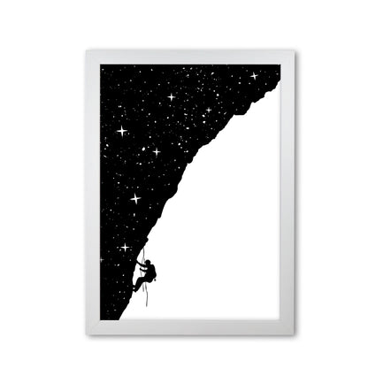 Night Climber B&W Art Print by Balaz Solti White Grain