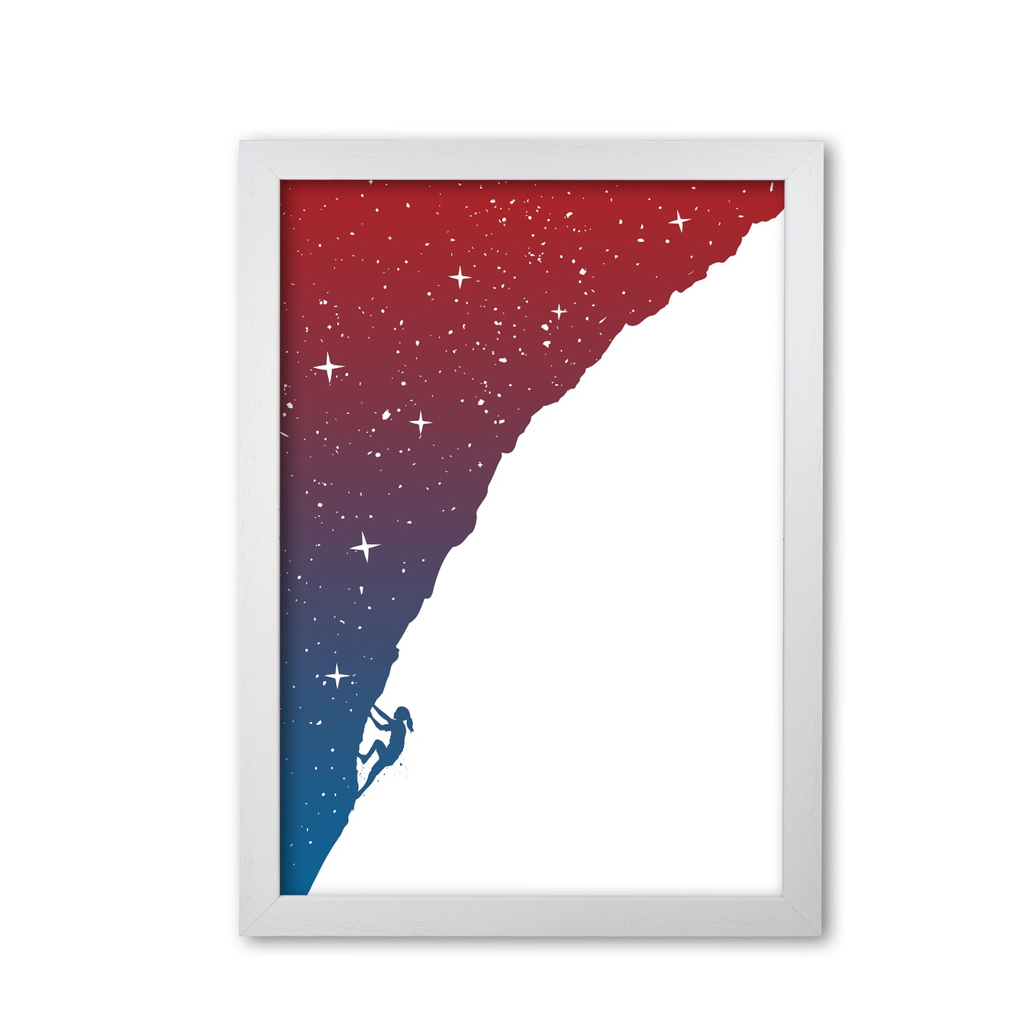 Night Climber Colour Art Print by Balaz Solti White Grain