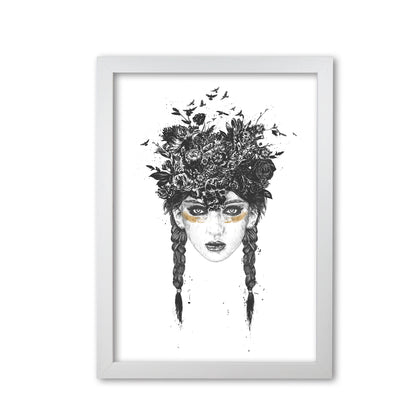Summer Queen B&W Art Print by Balaz Solti White Grain