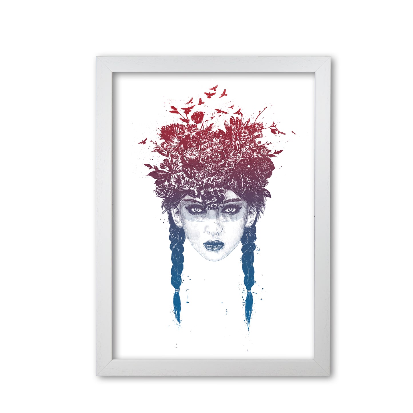 Summer Queen Colour Art Print by Balaz Solti White Grain