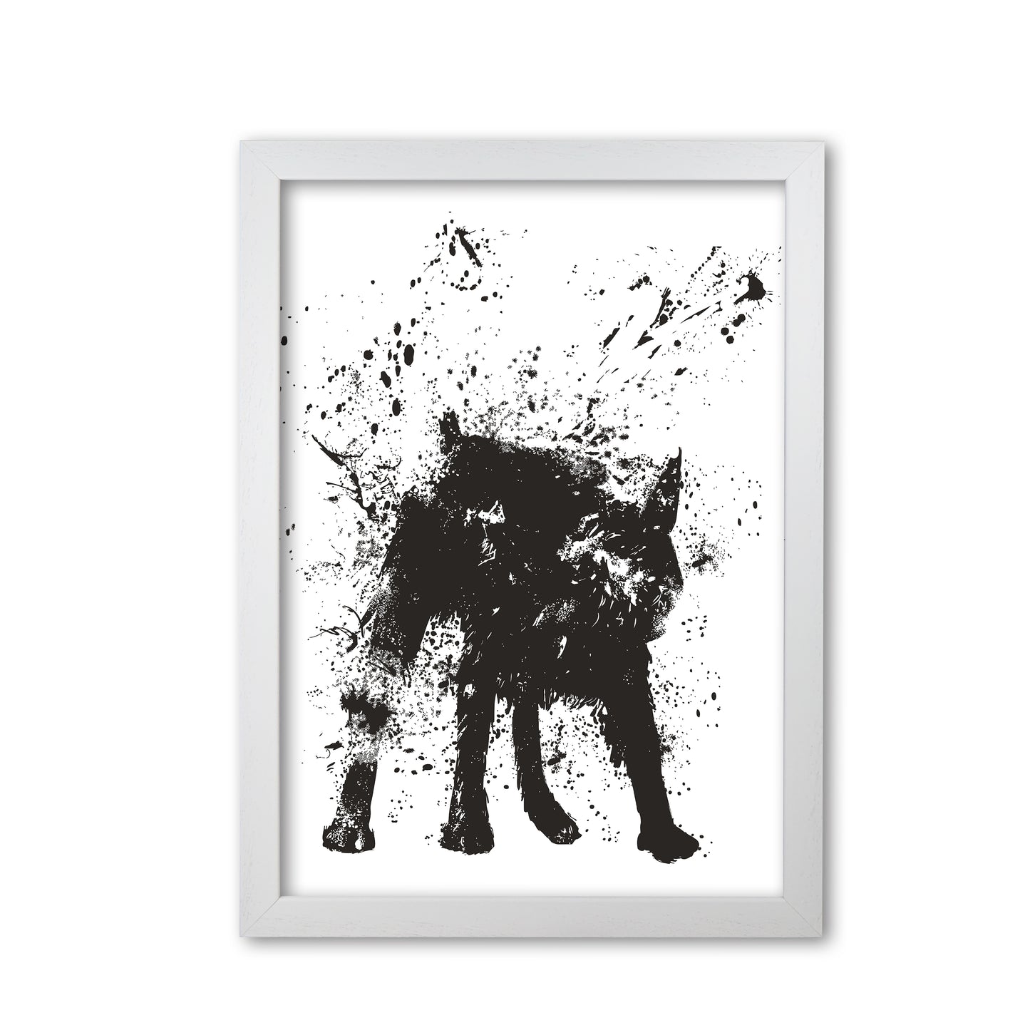 Wet Dog Animal Art Print by Balaz Solti White Grain