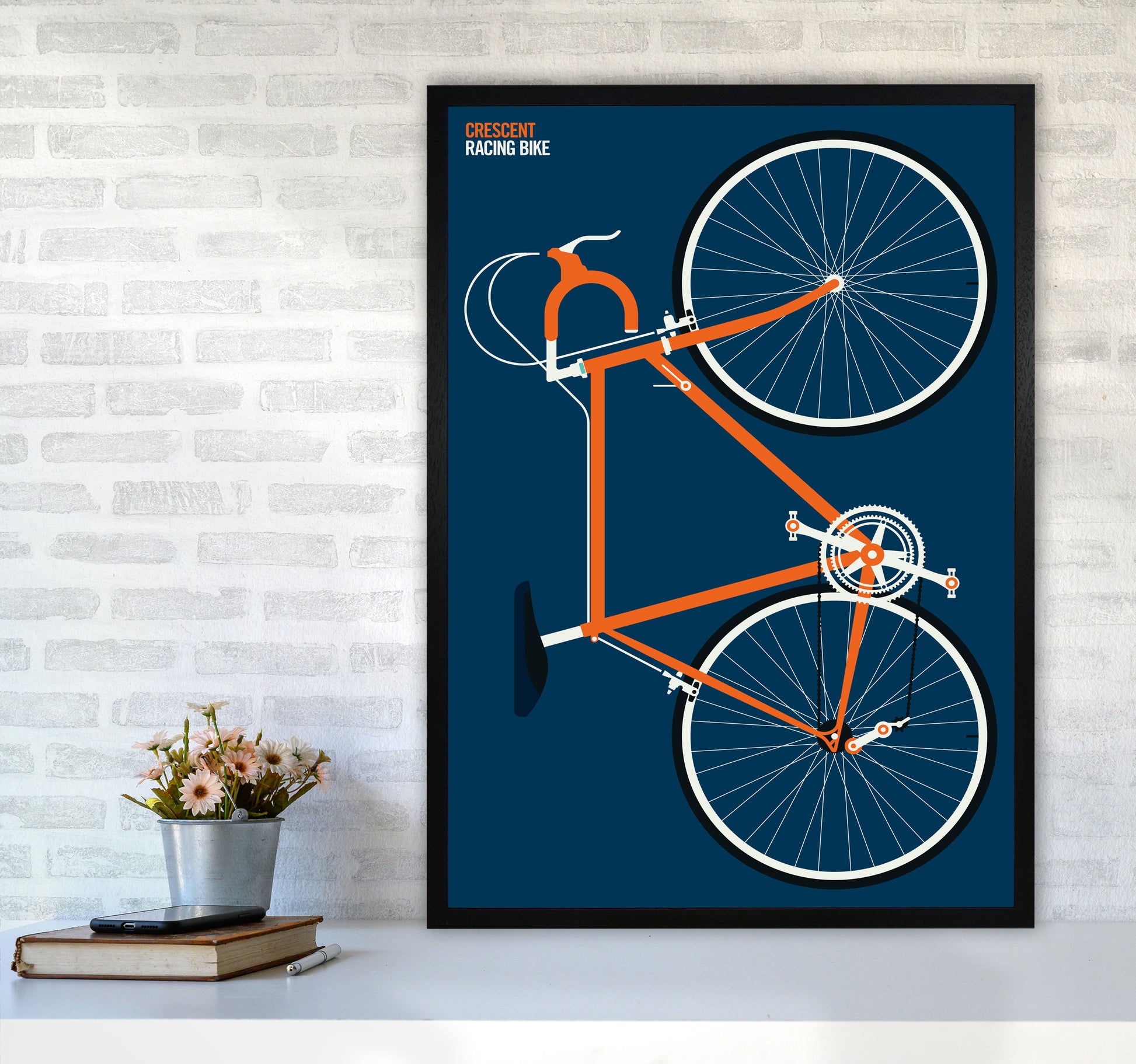 Icons Cresecent Full Art Print by Bo Lundberg A1 White Frame