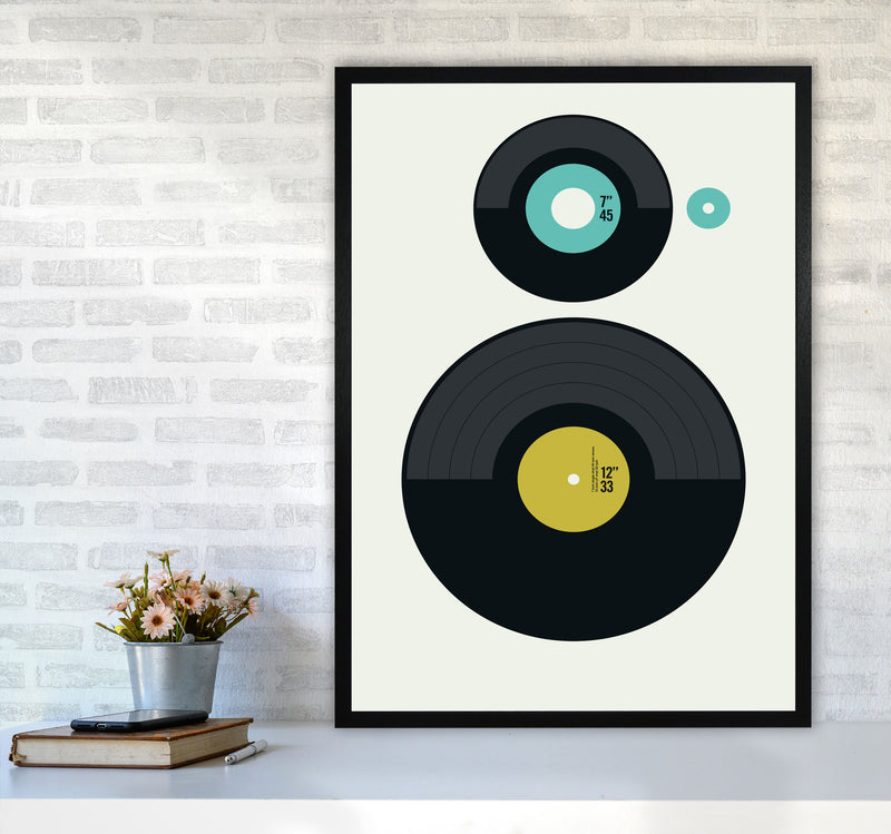 Icons LP vs EP Rev Art Print by Bo Lundberg A1 White Frame