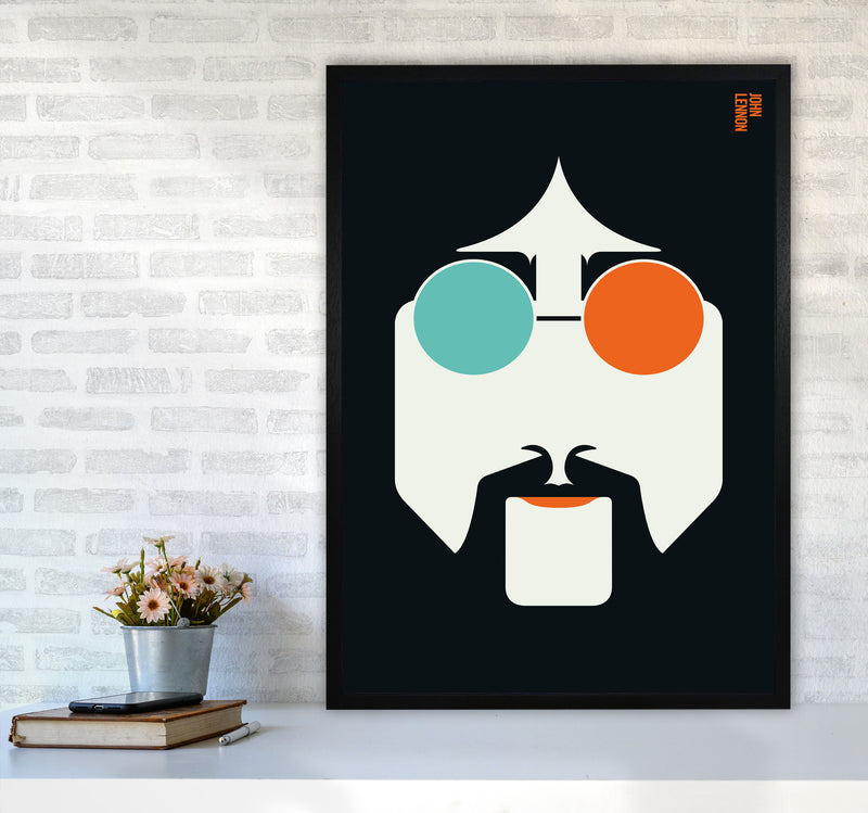 Icons John Lennon Art Print by Bo Lundberg A1 White Frame