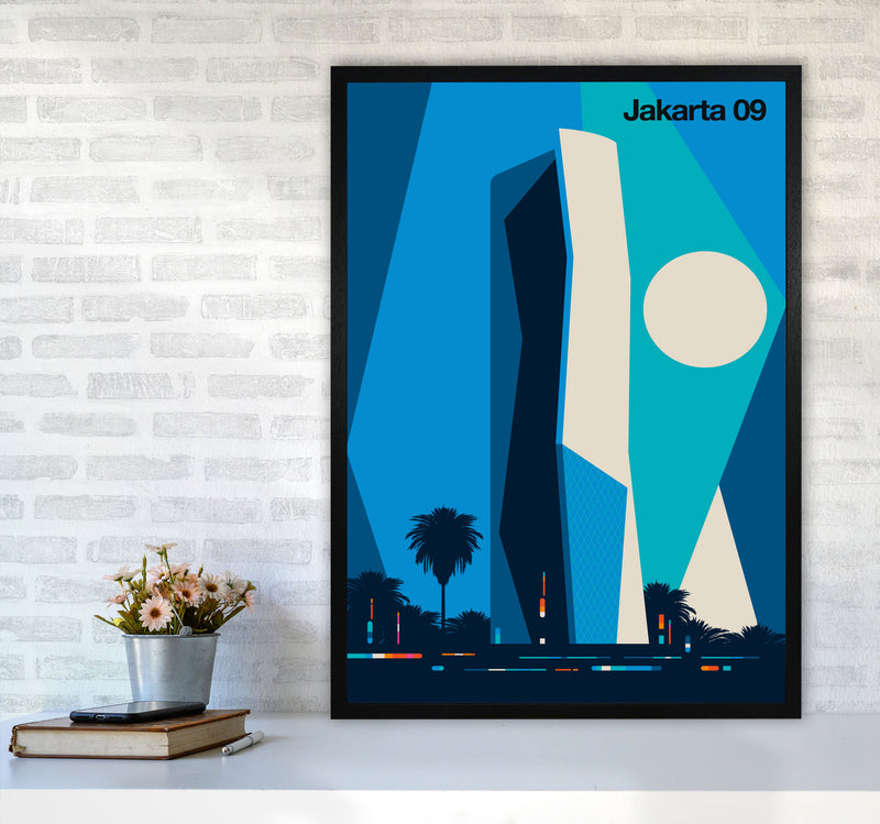 Jakarta 09 Art Print by Bo Lundberg A1 White Frame