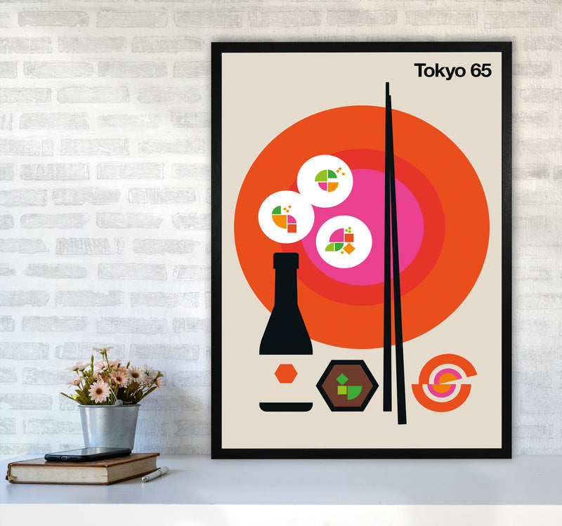 Tokyo 65 Art Print by Bo Lundberg A1 White Frame