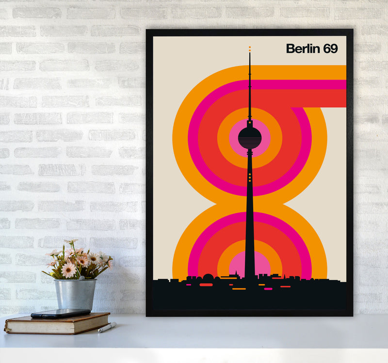 Berlin 69 Art Print by Bo Lundberg A1 White Frame