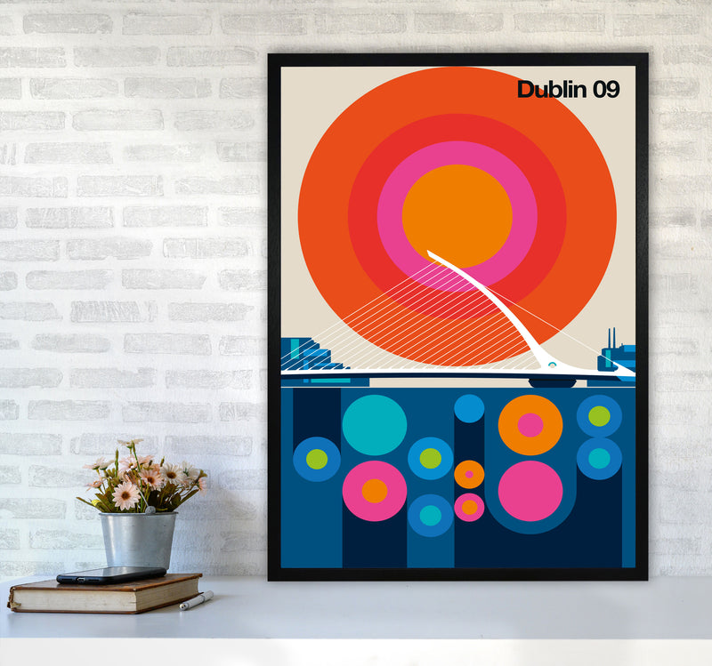Dublin 09 Art Print by Bo Lundberg A1 White Frame