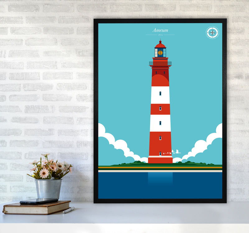Amrum Art Print by Bo Lundberg A1 White Frame