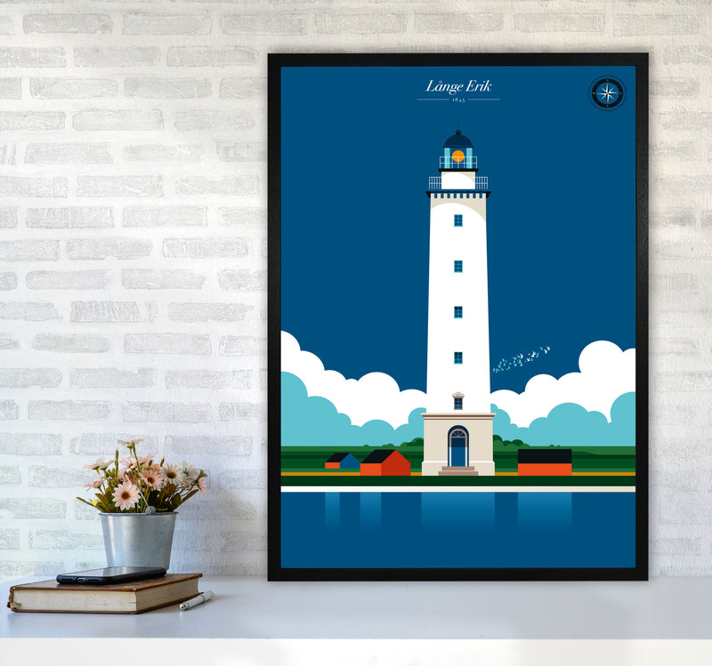 Långe Erik Art Print by Bo Lundberg A1 White Frame
