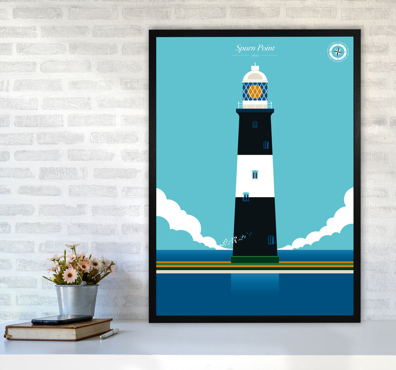 Spurn Point Art Print by Bo Lundberg A1 White Frame
