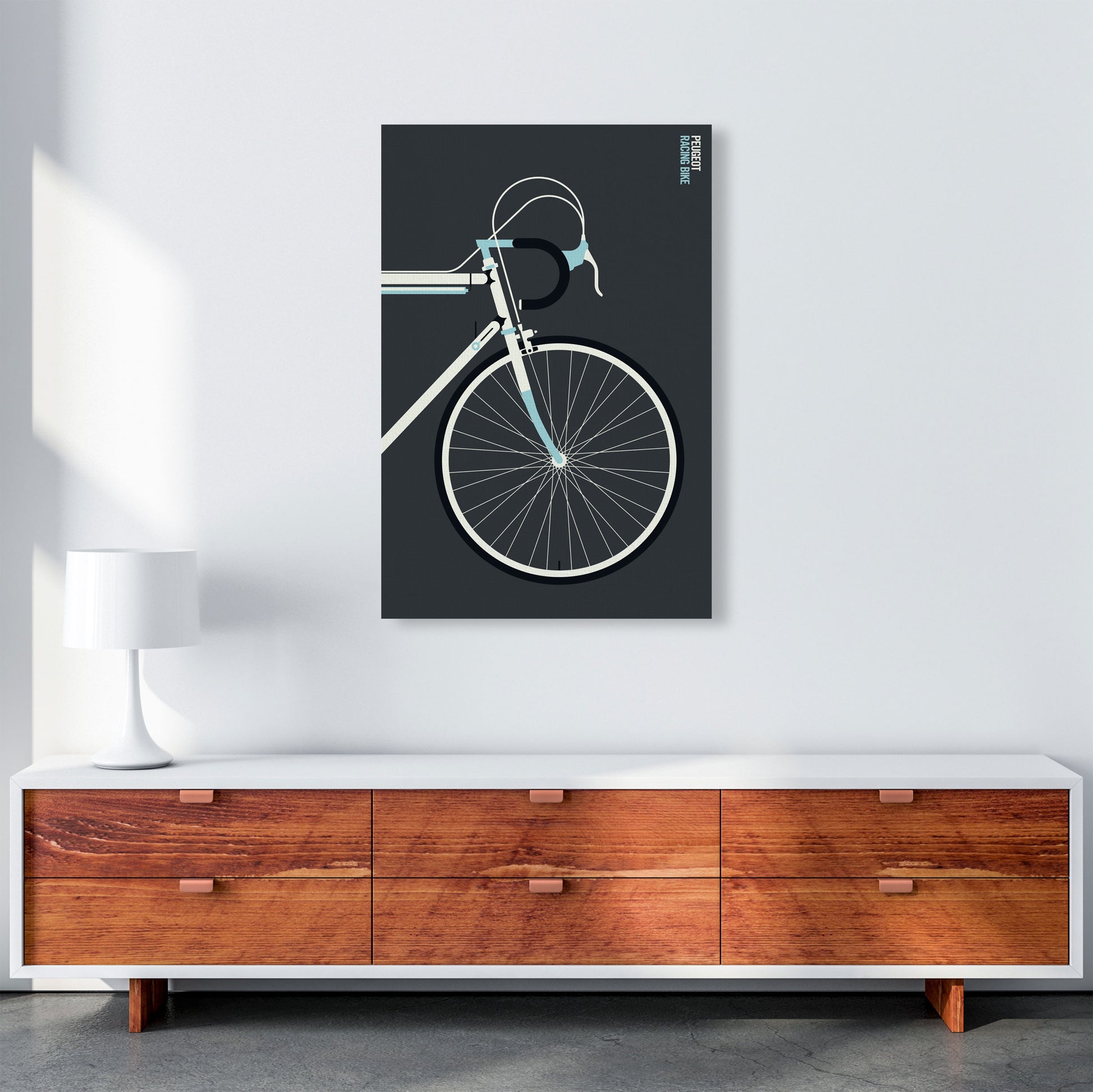 Peugeot front Art Print by Bo Lundberg A1 Canvas