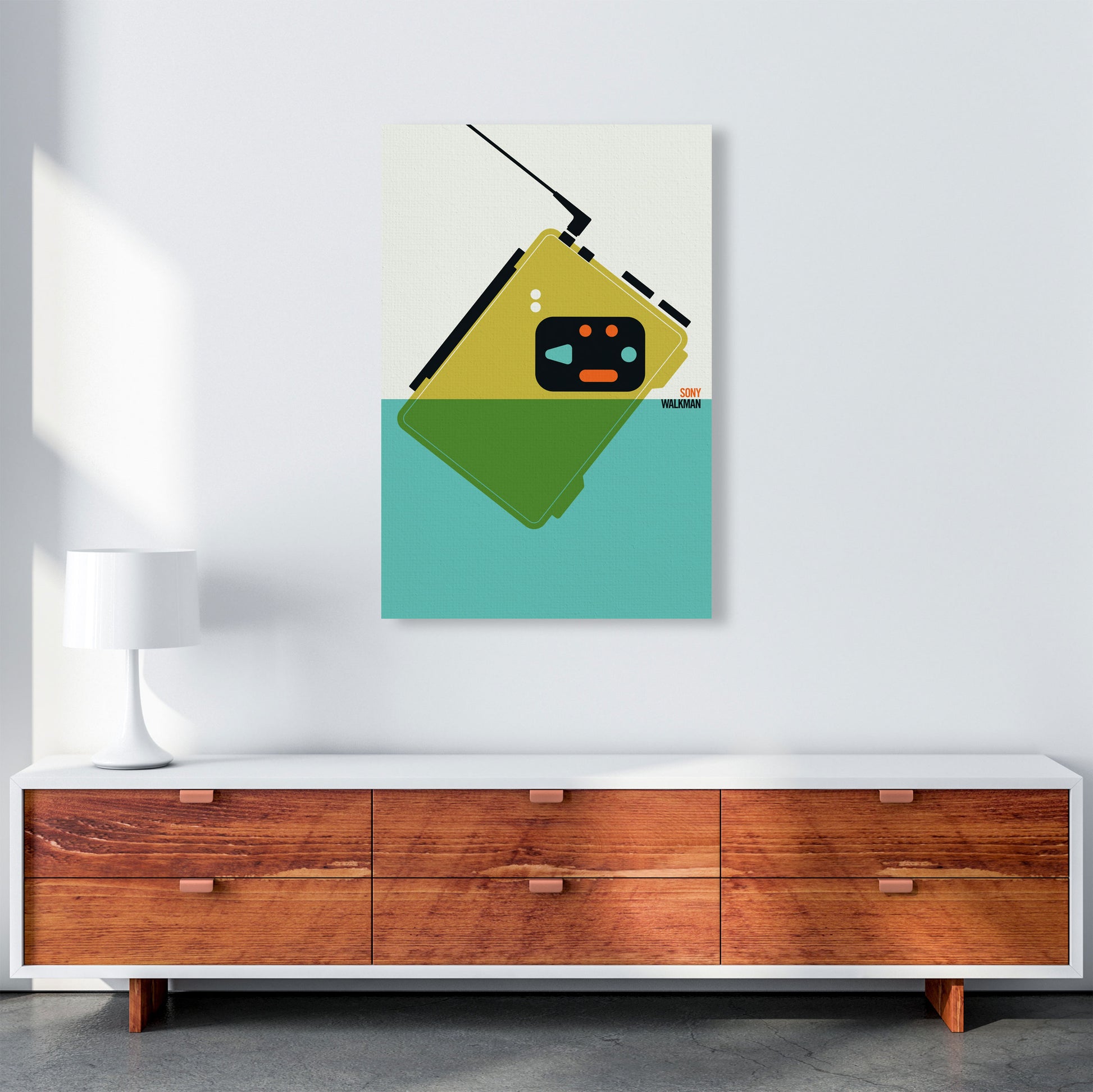 Icons Walkman Art Print by Bo Lundberg A1 Canvas