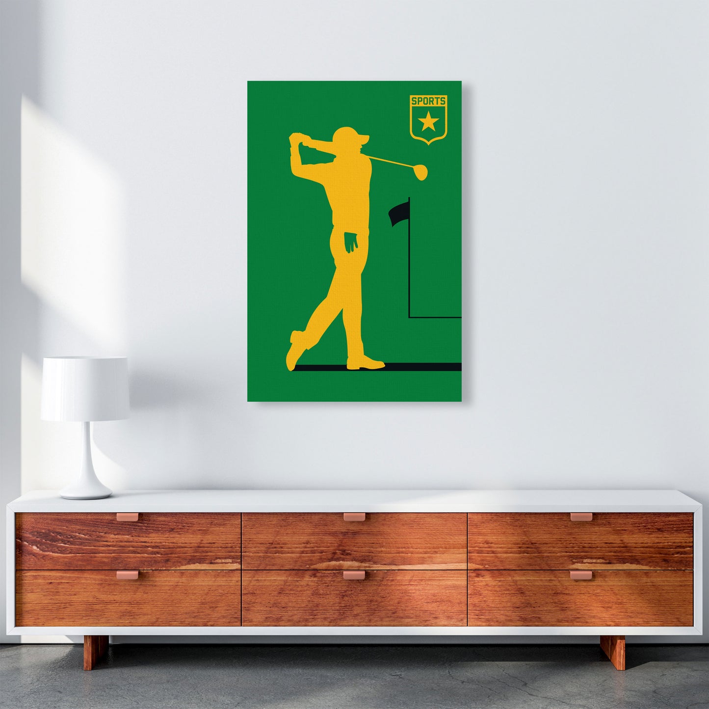 Golf Green Art Print by Bo Lundberg A1 Canvas