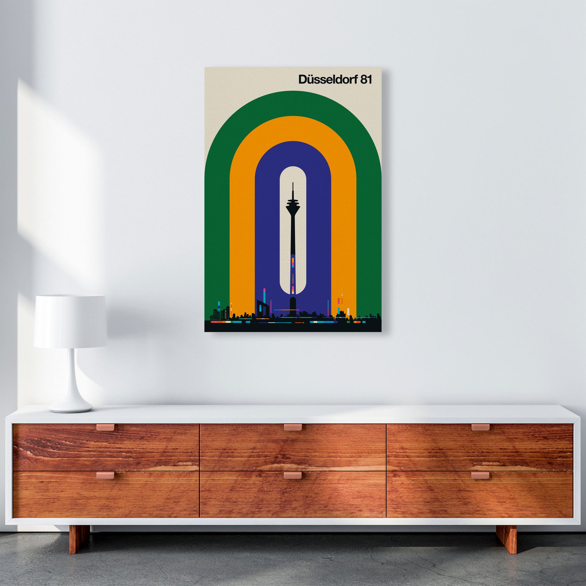 Düsseldorf 81 Art Print by Bo Lundberg A1 Canvas