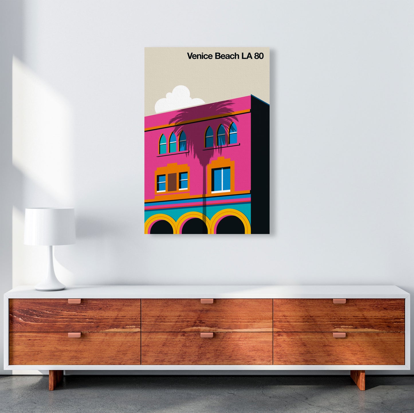 Venice Beach 80 Art Print by Bo Lundberg A1 Canvas