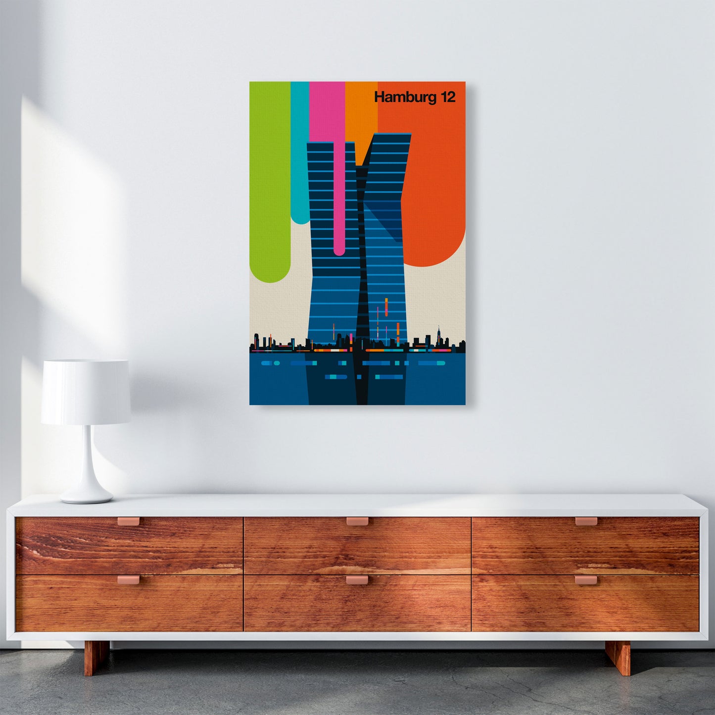 Hamburg 12 Art Print by Bo Lundberg A1 Canvas