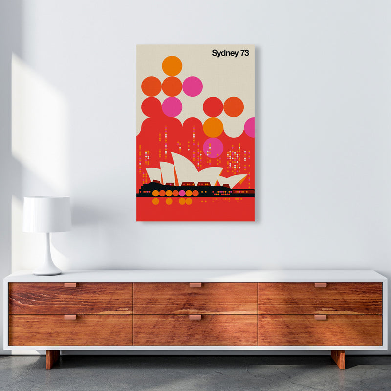 Sydney 73 Red Art Print by Bo Lundberg A1 Canvas