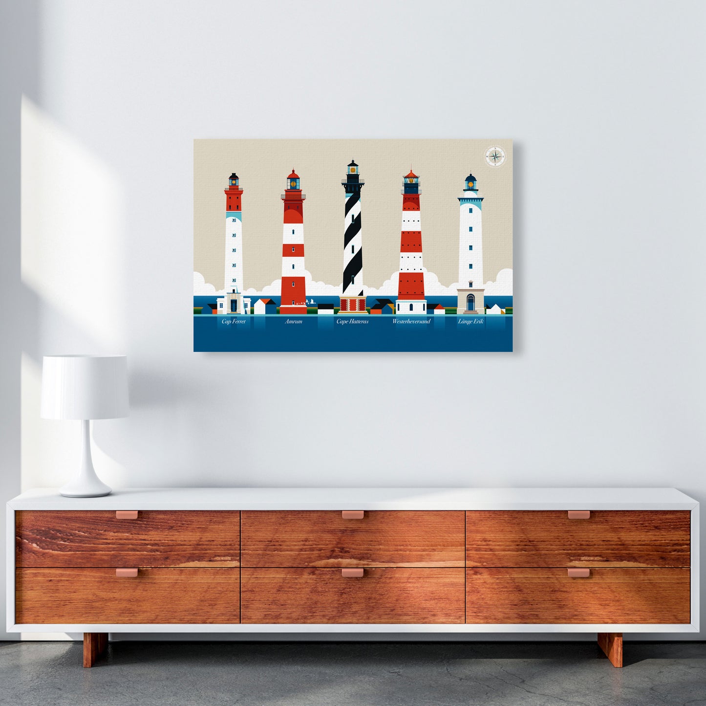 Lighthouse Island 150 Art Print by Bo Lundberg A1 Canvas