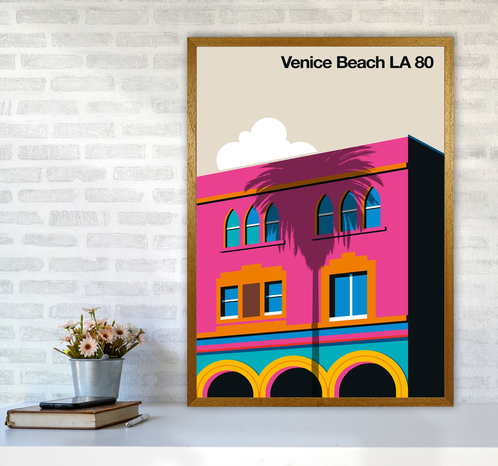 Venice Beach 80 Art Print by Bo Lundberg A1 Print Only