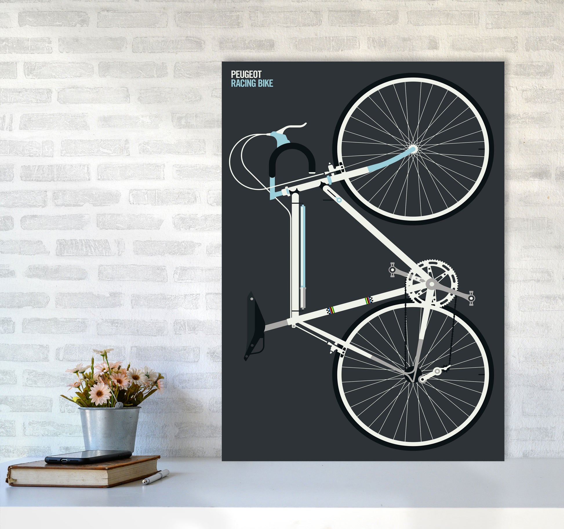 Peugeot Full Art Print by Bo Lundberg A1 Black Frame