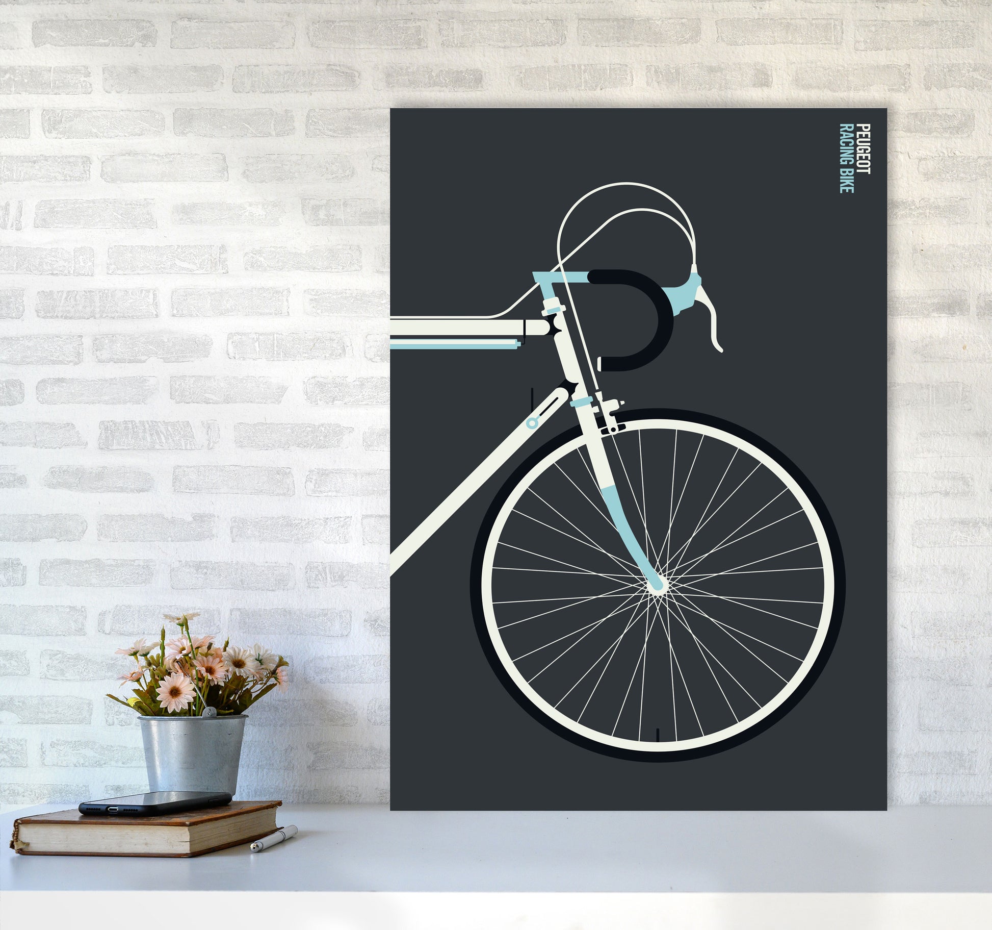 Peugeot front Art Print by Bo Lundberg A1 Black Frame