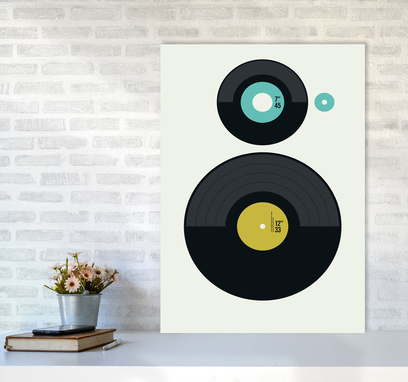 Icons LP vs EP Rev Art Print by Bo Lundberg A1 Black Frame