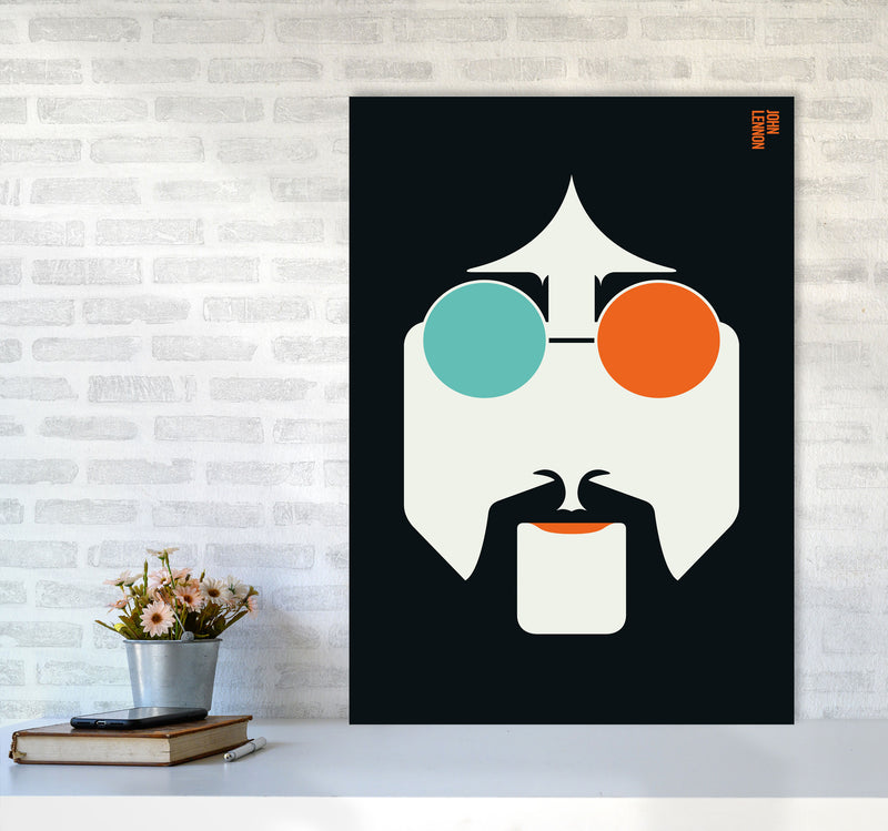 Icons John Lennon Art Print by Bo Lundberg A1 Black Frame