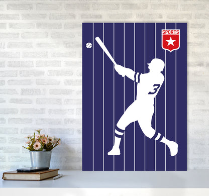 Baseball Art Print by Bo Lundberg A1 Black Frame