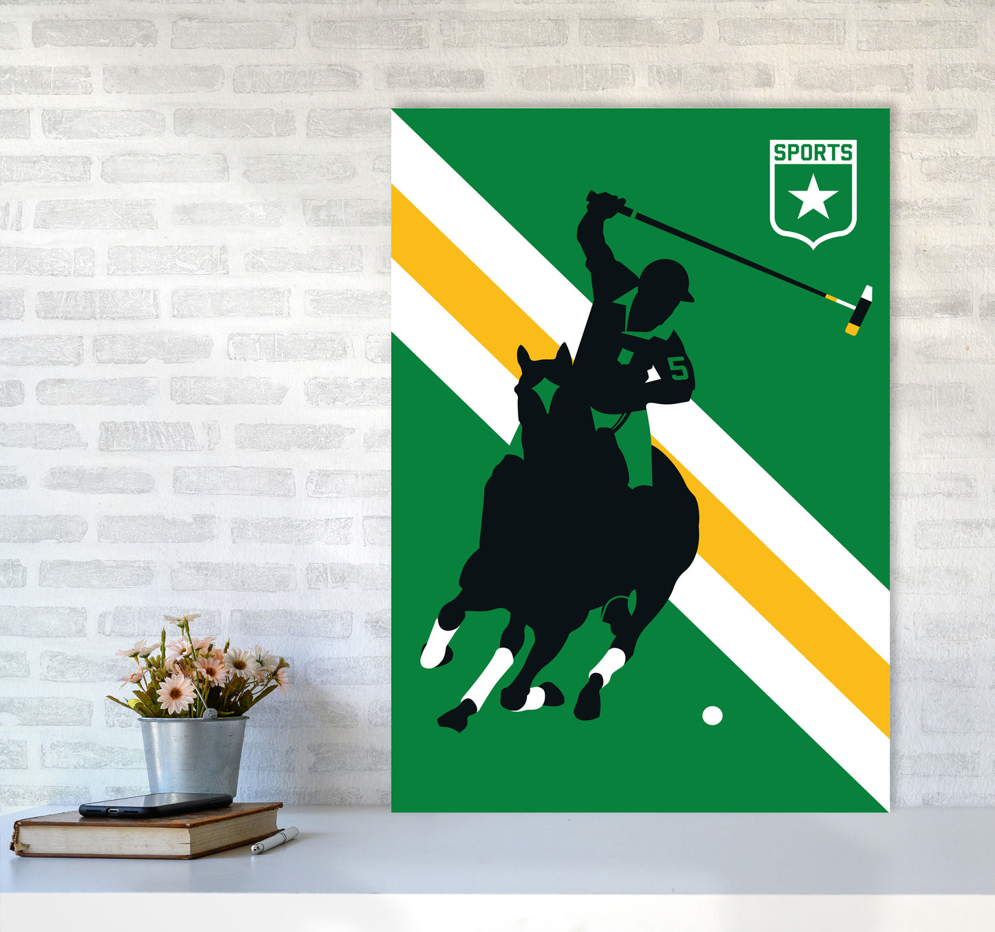 Polo Art Print by Bo Lundberg A1 Black Frame