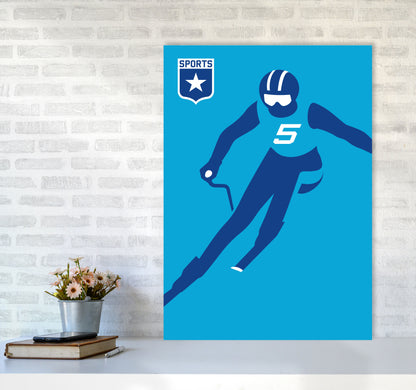 Slalom Art Print by Bo Lundberg A1 Black Frame