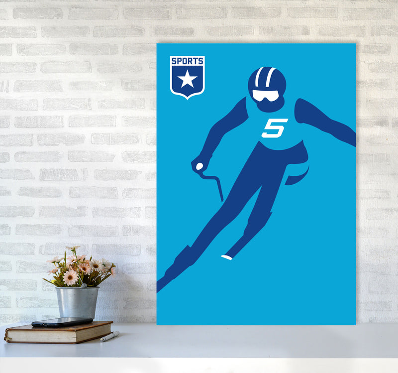 Slalom Art Print by Bo Lundberg A1 Black Frame
