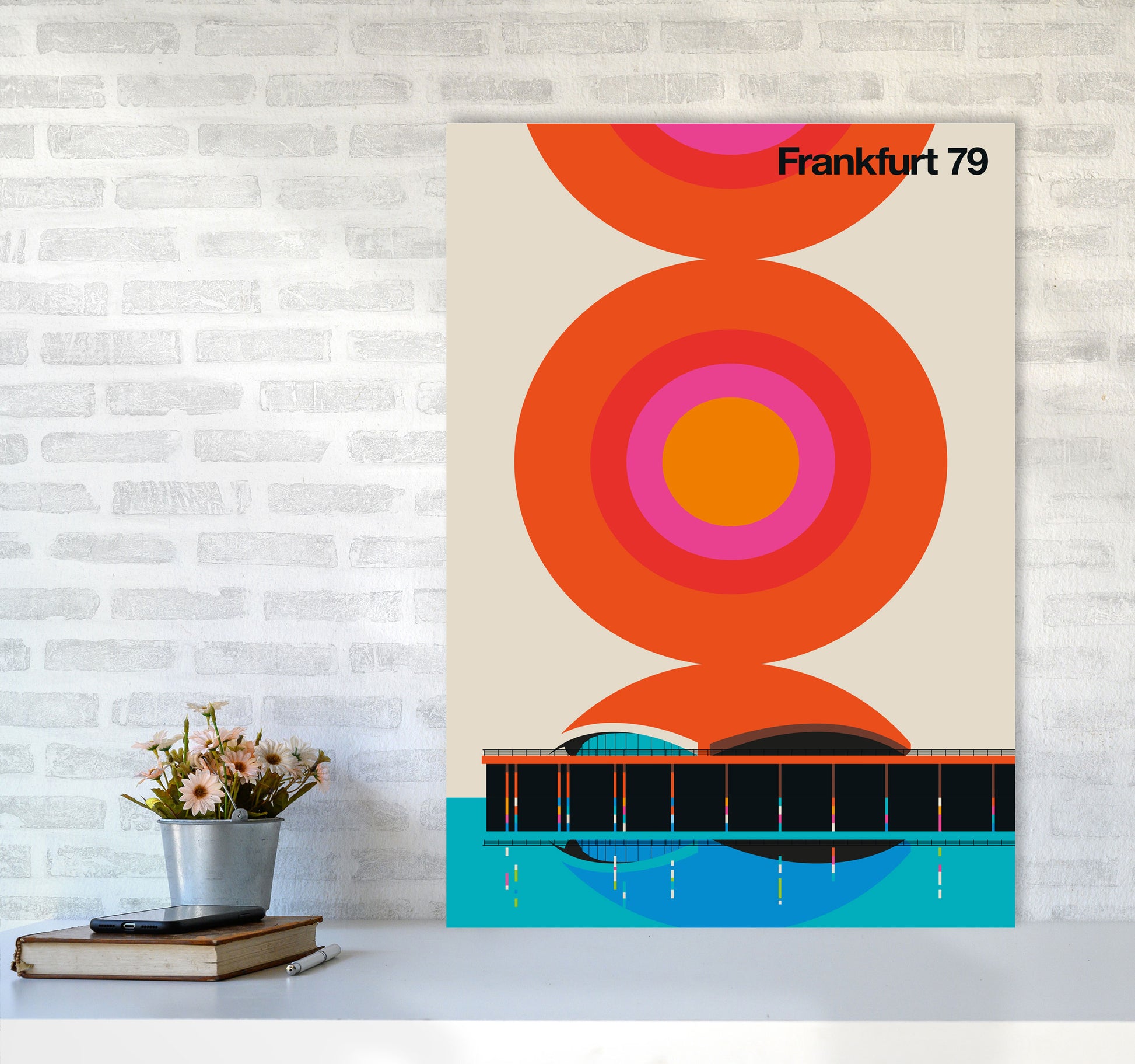 Frankfurt 79 Art Print by Bo Lundberg A1 Black Frame