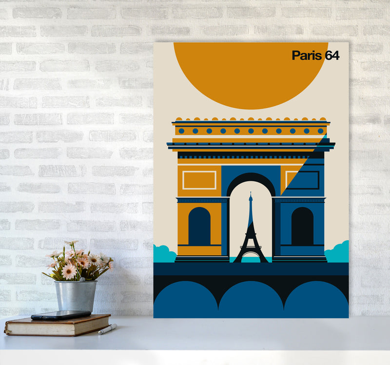 Paris 64 Art Print by Bo Lundberg A1 Black Frame