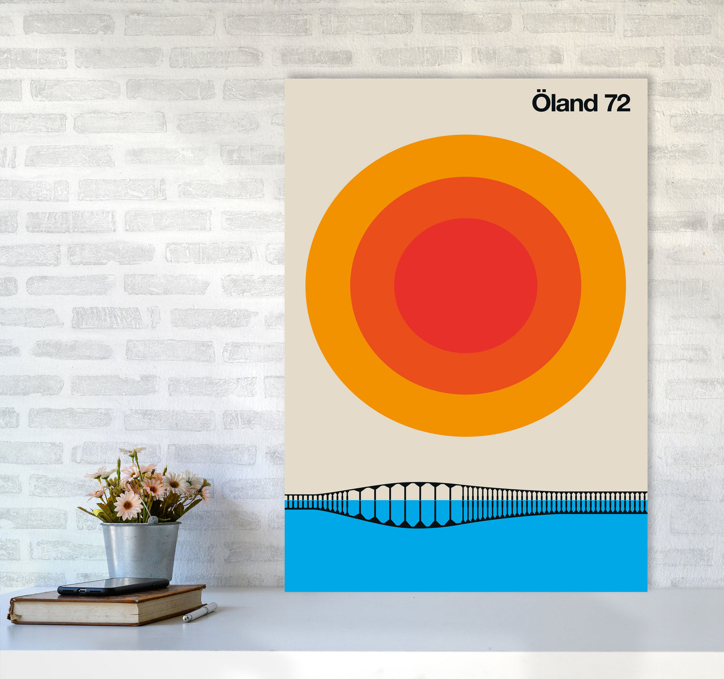 Öland 72 Art Print by Bo Lundberg A1 Black Frame