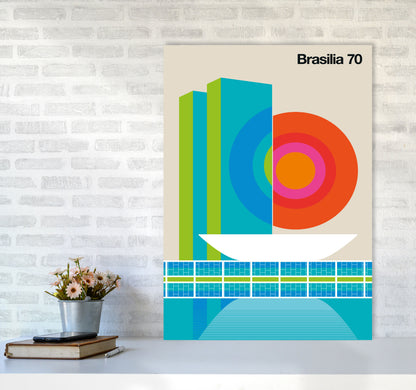Brasilia 70 Art Print by Bo Lundberg A1 Black Frame