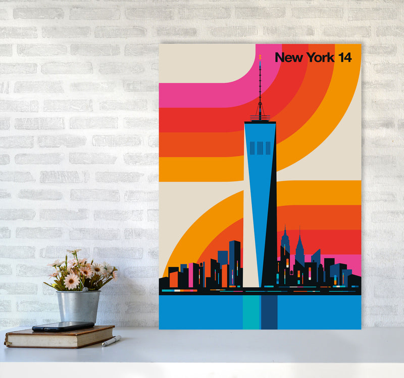 New York 14 Art Print by Bo Lundberg A1 Black Frame