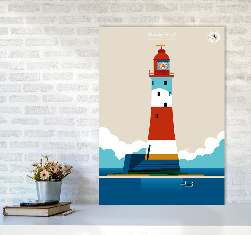 Beachy Head Art Print by Bo Lundberg A1 Black Frame