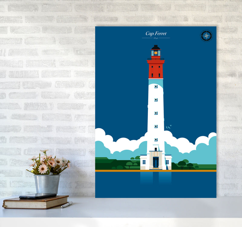 Cap Ferret Art Print by Bo Lundberg A1 Black Frame