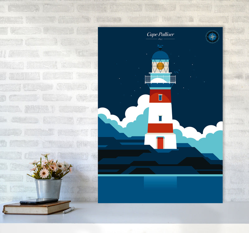 Cape Palliser Art Print by Bo Lundberg A1 Black Frame