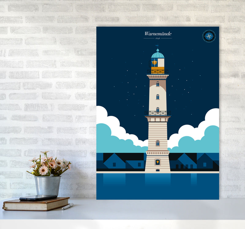 Warnemünde Art Print by Bo Lundberg A1 Black Frame