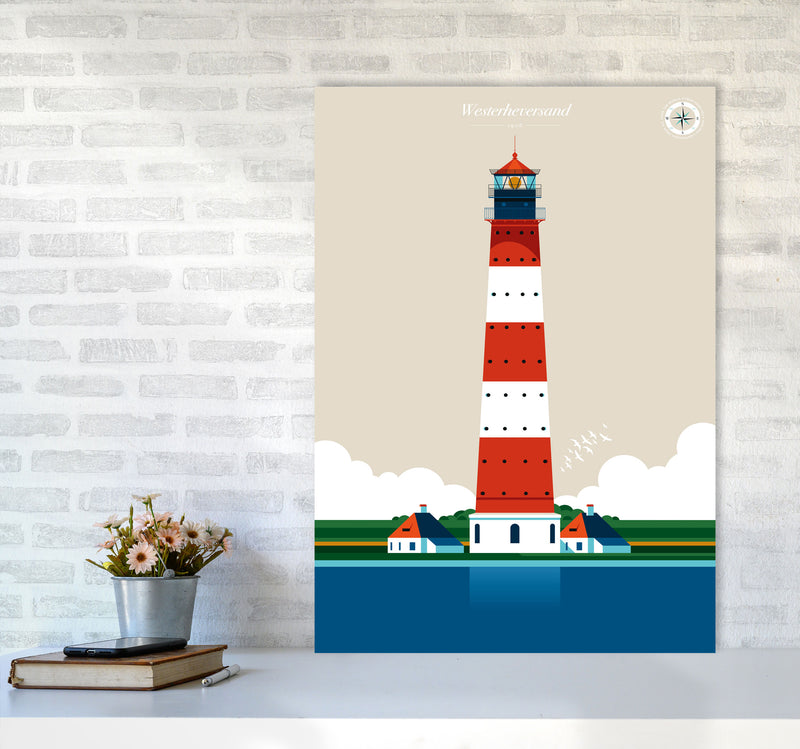 Westerheversand Art Print by Bo Lundberg A1 Black Frame
