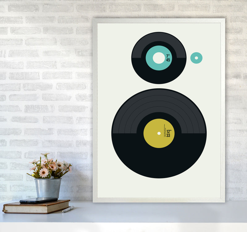 Icons LP vs EP Rev Art Print by Bo Lundberg A1 Oak Frame