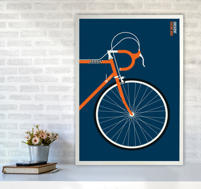 Icons Crescent Front Art Print by Bo Lundberg A1 Oak Frame