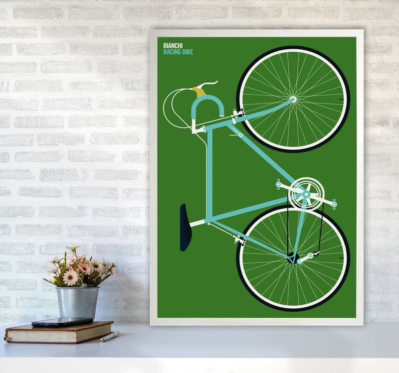Icons Bianchi Full Art Print by Bo Lundberg A1 Oak Frame
