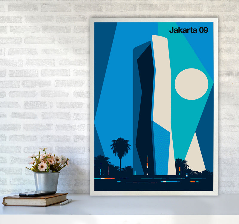 Jakarta 09 Art Print by Bo Lundberg A1 Oak Frame