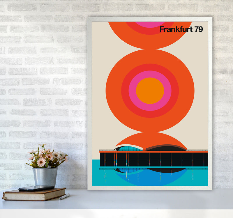 Frankfurt 79 Art Print by Bo Lundberg A1 Oak Frame